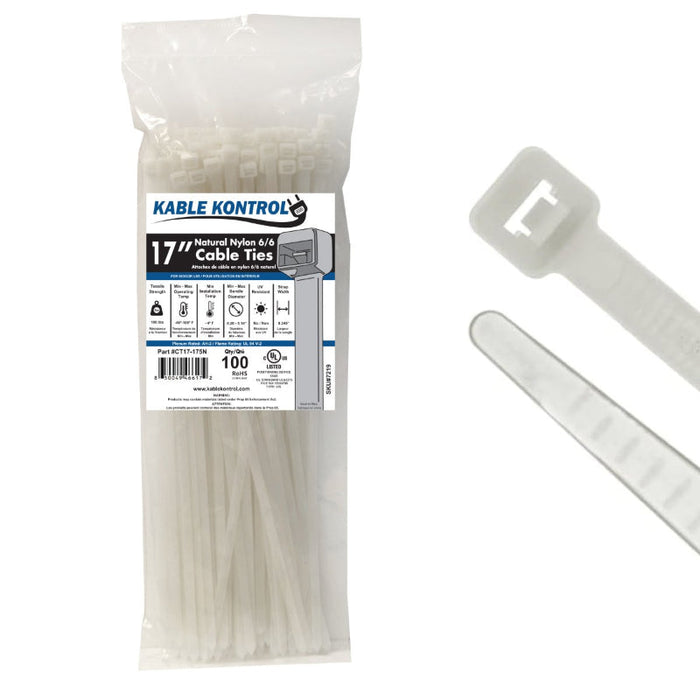 Natural Clear Nylon Zip Ties