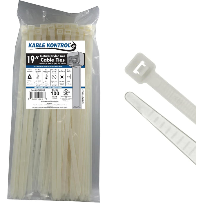 Natural Clear Nylon Zip Ties