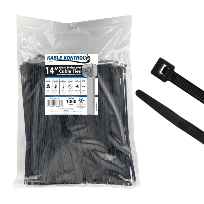 Black Cable Ties - UV Resistant