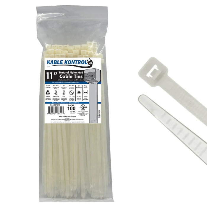 Natural Clear Nylon Zip Ties