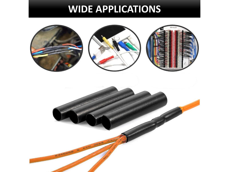 4:1 - Single Wall Polyolefin - Heat Shrink Tubing - Black