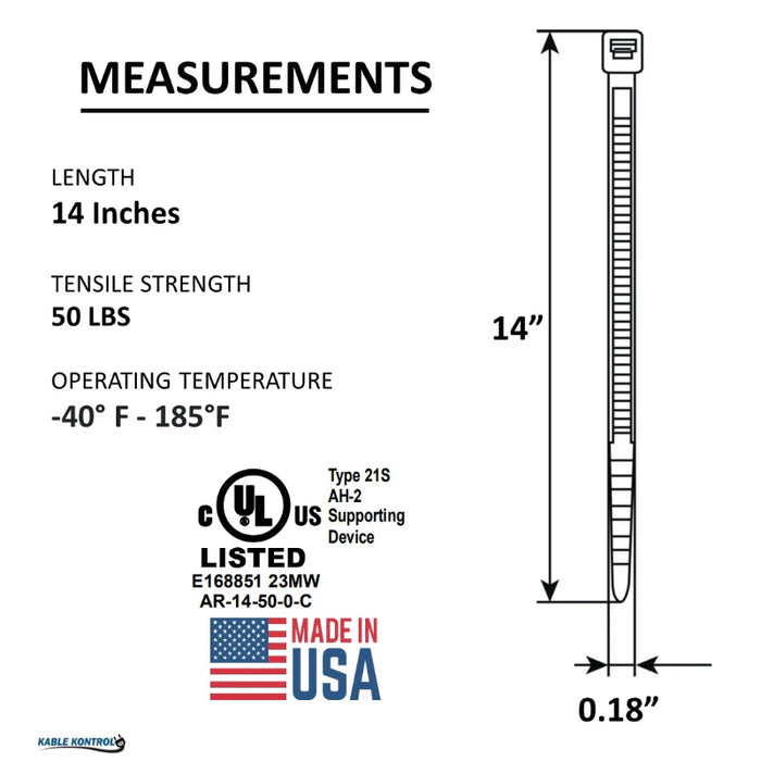 Made In USA Cable Zip Ties