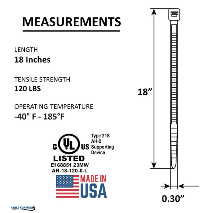 Made In USA Cable Zip Ties