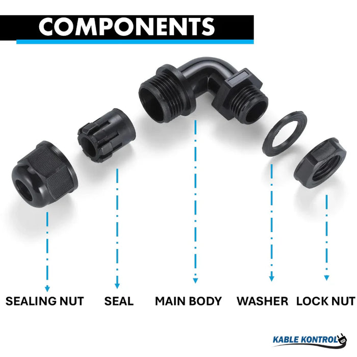 Right Angle Nylon Cable Glands