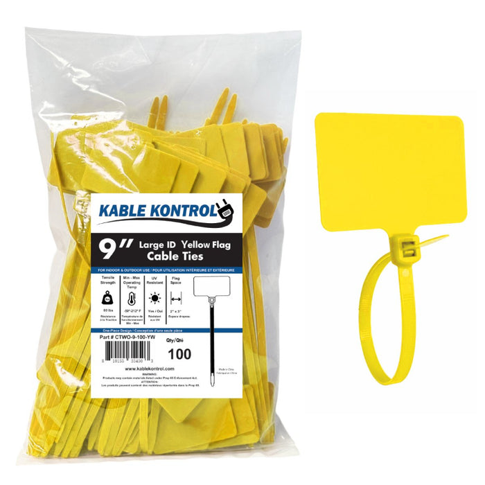 Large ID Flag Cable Zip Ties