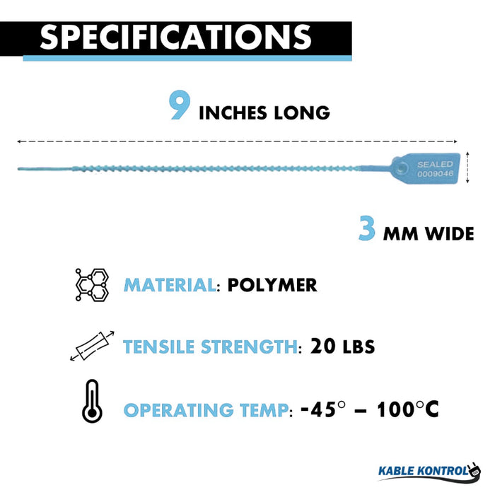 Pull Tight Identification & Serialized / Numbered Zip Ties