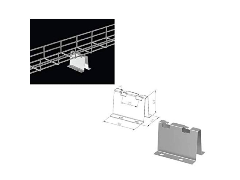 2" Tall Floor Tray Support Stand