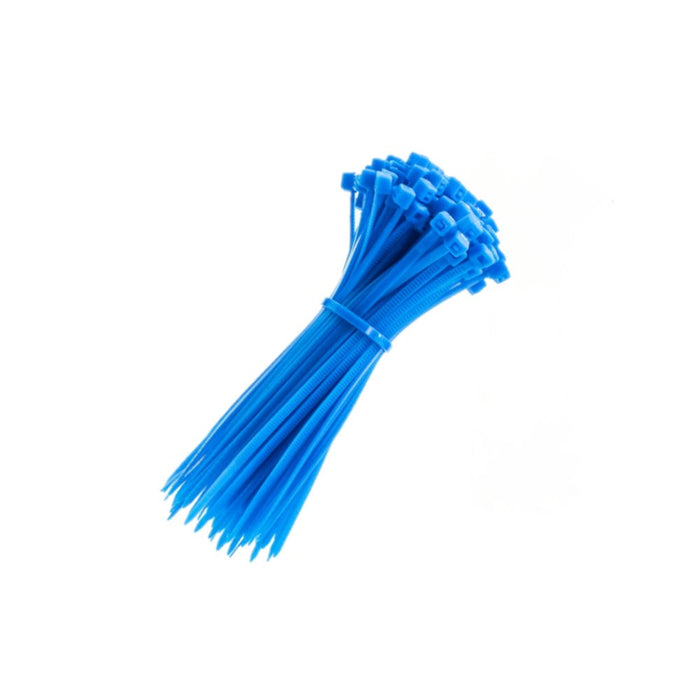 Zip Ties - 11" Long - 100 Pc Pk - Blue color - Nylon - 50 Lbs Tensile Strength