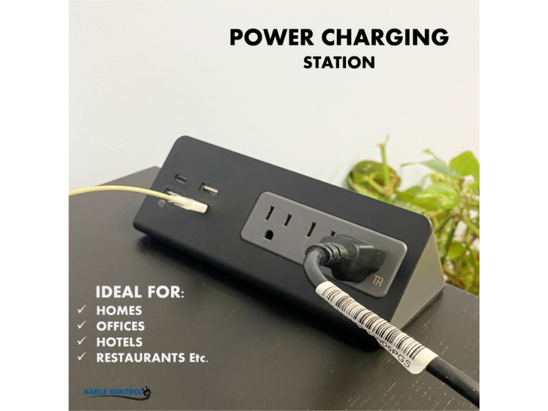 Desktop & Bedside Power Strip with USB C Port