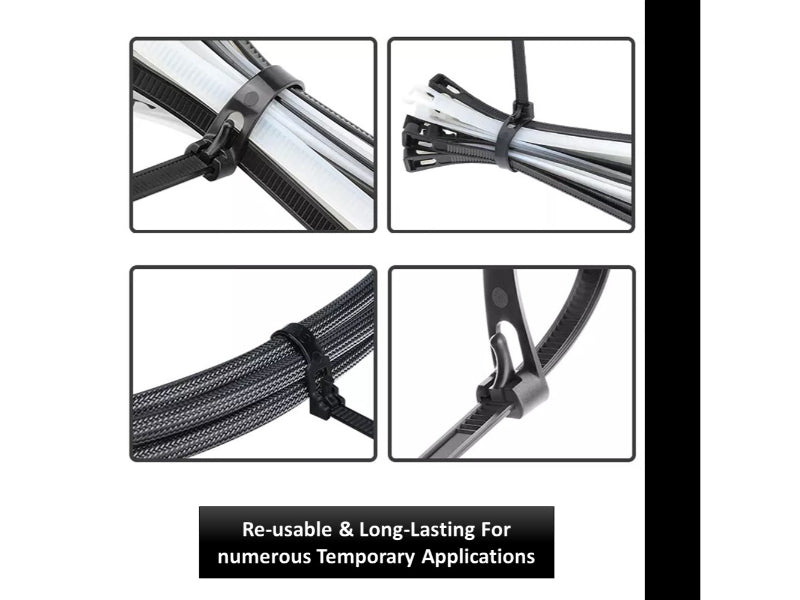 Releasable Reusable Zip Ties