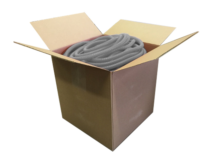 Convoluted Split Wire Loom Tubing - 1" Inside Diameter - 300' Length - Gray