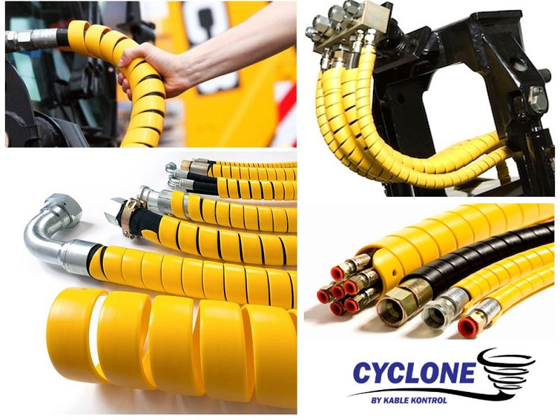 Cyclone Hydraulic Hose Wrap Spiral Tubing