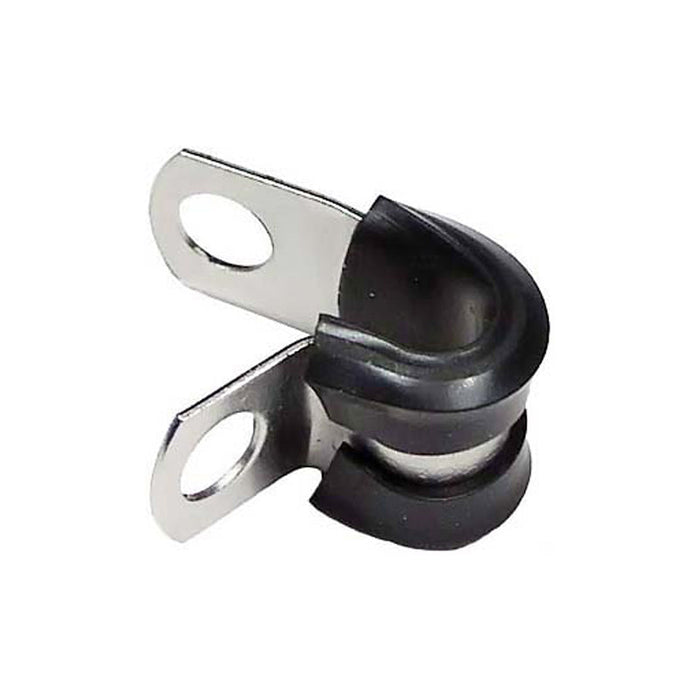 Stainless Steel Cable Clamps - 1/2" Dia - Rubber Insulated - 100 Pcs