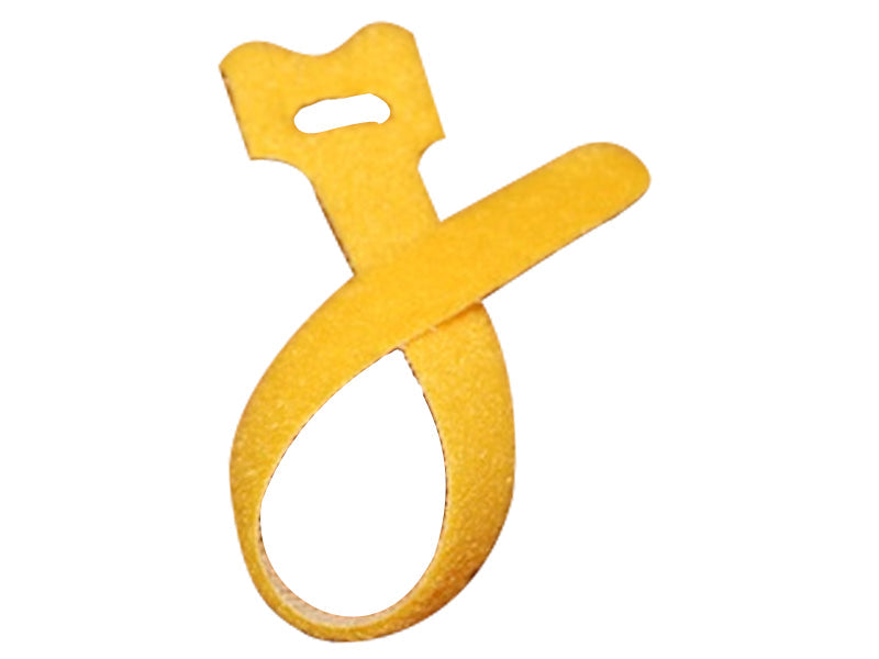 Hook and Loop Fastener Straps - 7" L X 1/2" W - 20 Pack - Yellow