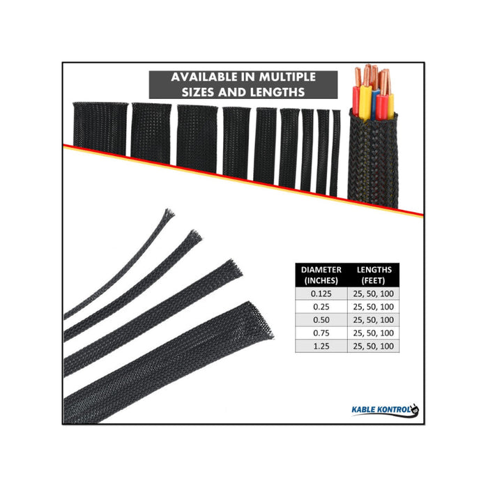 Nylon Braided Sleeving - 3/4" Inside Diameter - 25' Length