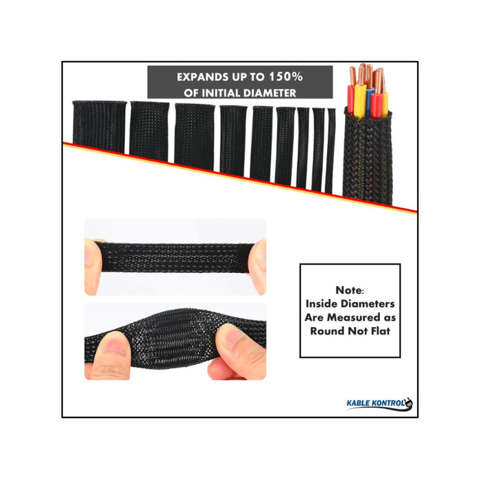 Nylon Braided Sleeving - 1-1/4" Inside Diameter - 25' Length