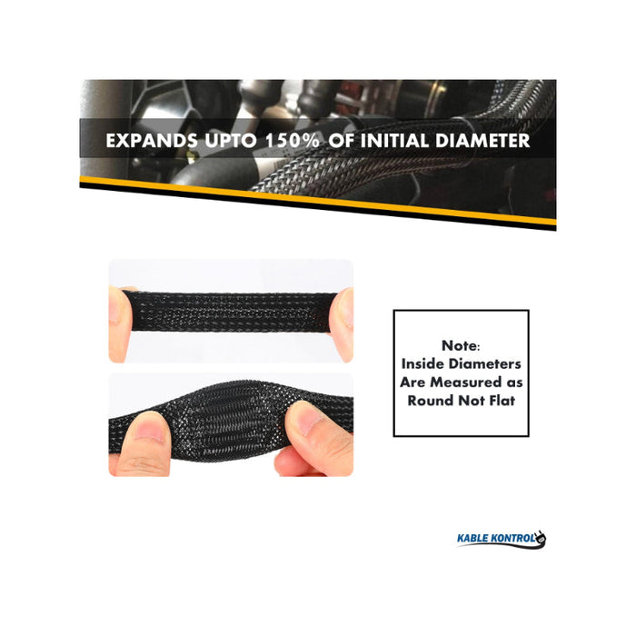 Expandable PET Braided Sleeving - 1/4" Inside Diameter - 1000' Length