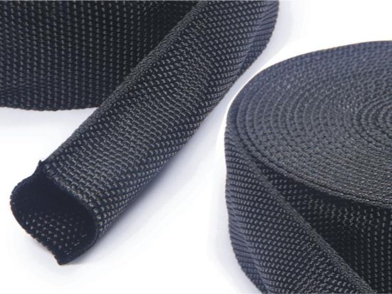 Tuff-Weave Braided Nylon Hose Sleeving - 1" Inside Diameter - 300' Length - Black