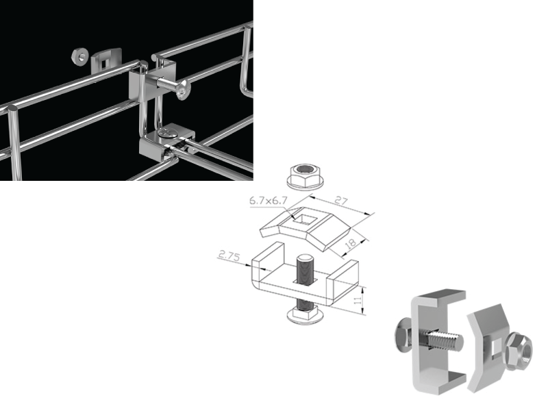 Cable Tray Splice Washer Coupling Kit