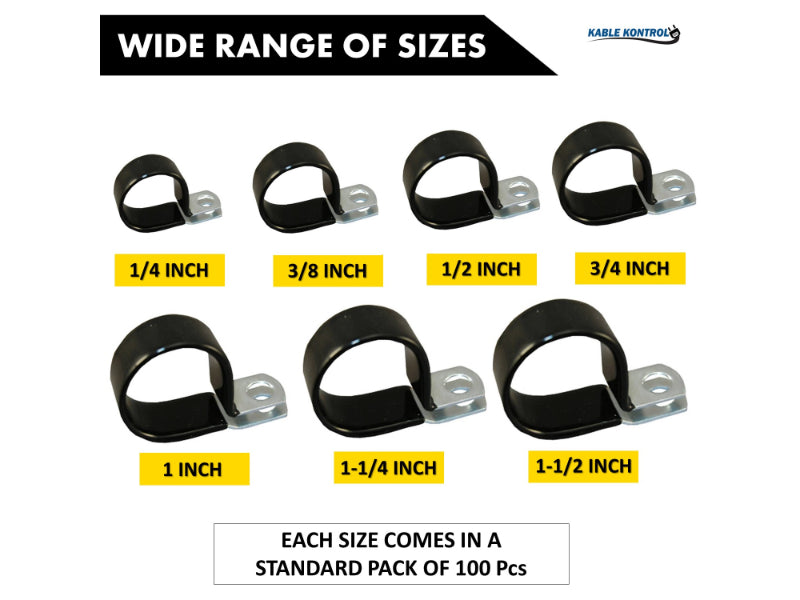 Steel Cable Clamps - Vinyl Insulated & Zinc Plated