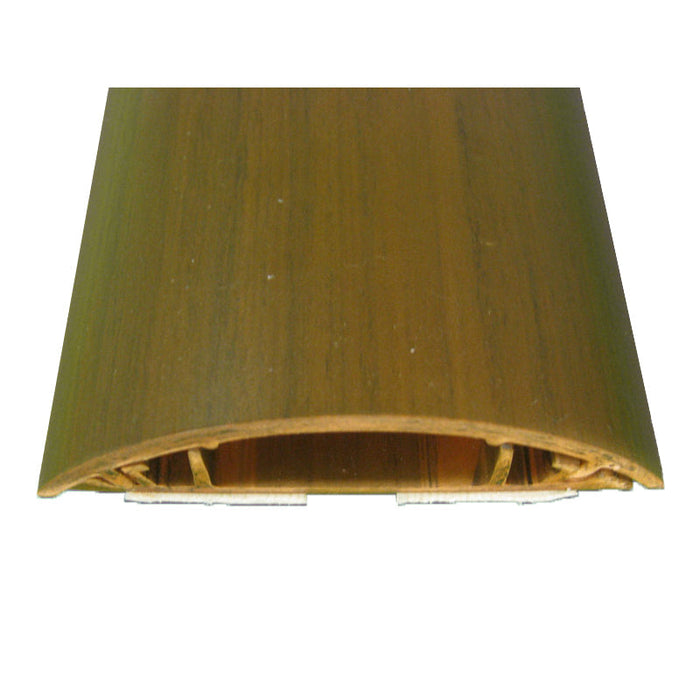 Wire Hider PVC Floor Cord Cover - 36" - Dark Oak