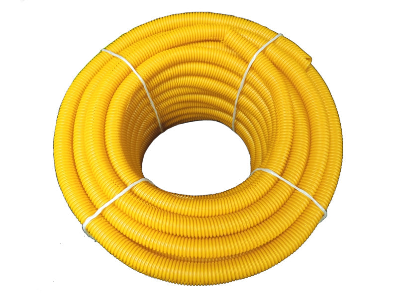 Yellow split wire loom tubing with pre-cut sections