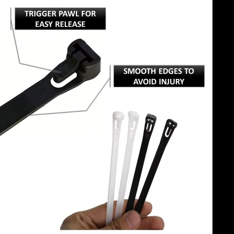 Releasable Reusable Cable Zip Ties - 2